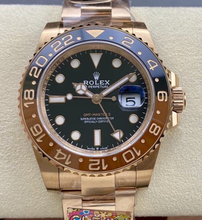 C厂劳力士Rolex m126715chnr-0001,高仿劳力士Rolex格林尼治型II GMT Master m126715chnr-0001价格及图片-太古汇表业复刻手表商城