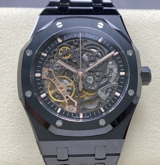 THB厂爱彼Audemars Piguet 15416CE.OO.1225CE.01,高仿爱彼Audemars Piguet皇家橡树Royal Oak 15416CE.OO.1225CE.01镂空表盘价格及图片-太古汇表业复刻手表商城