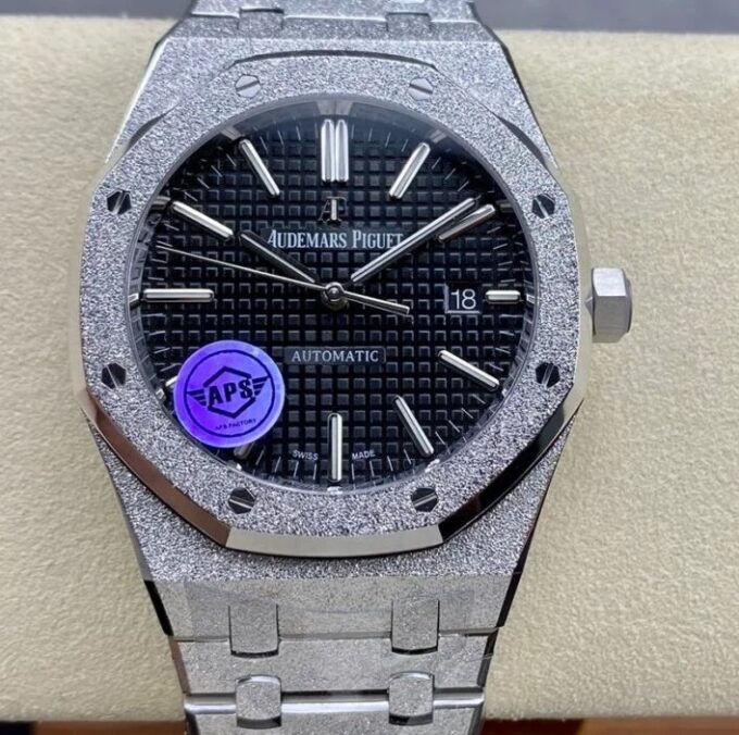 APS厂爱彼AP 15410 黑色表盘,高仿爱彼AP皇家橡树Royal Oak 15410价格及图片-太古汇表业复刻手表商城
