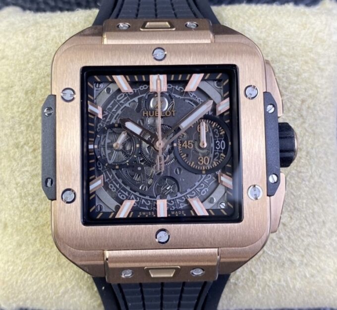 BBF厂宇舶Hublot 821.OX.0180.RX,高仿宇舶Hublot SQUARE BANG UNICO 821.OX.0180.RX价格及图片-太古汇表业复刻手表商城