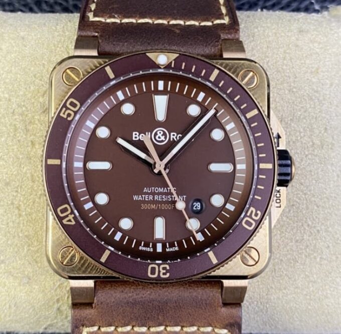 BR厂柏莱士Bell & Ross BR0392-D-BR-BR-SCA, 高仿柏莱士Bell & Ross INSTRUMENTS BR0392-D-BR-BR-SCA价格及图片-太古汇表业复刻手表商城
