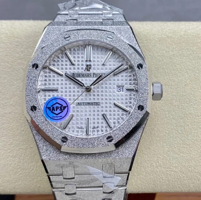 APS厂爱彼AP 15410 白色表盘,高仿爱彼AP皇家橡树Royal Oak 15410价格及图片-太古汇表业复刻手表商城