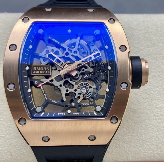 SONIC厂 理查德·米勒Richard Mille RM035 金色表壳,高仿理查德·米勒Richard Mille RM035价格及图片-太古汇表业复刻手表商城